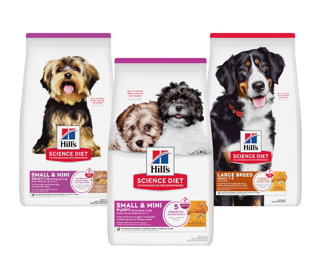 Science Diet for small and large breed 